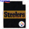 Sports-NFL-Football-Team-Center-Stripe-Pittsburgh-Steelers-Throw-Blanket