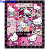 Hello-Kitty-Blanket-Kawaii-Kitty-White-Plaid-Pattern-Throw-Blanket